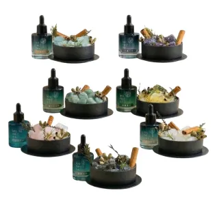 【Les nez 香鼻子】水晶香氛能量寶盒禮盒組(招財開運 擴香禮盒 擴香原精 水晶擺件  精油 多款味道 )