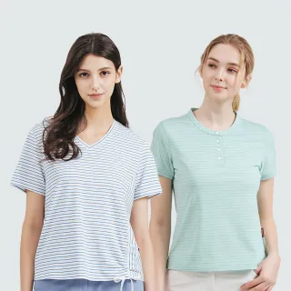 【TRAVELER 旅行者】女款超透氣消臭吸排抗UV條紋短袖上衣｜251TR830(超透氣/消臭/吸排/抗UV/多款選擇)