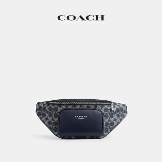 【COACH】蔻馳官方直營 RACER經典標誌小號腰包 胸包-藍色(CEB24)