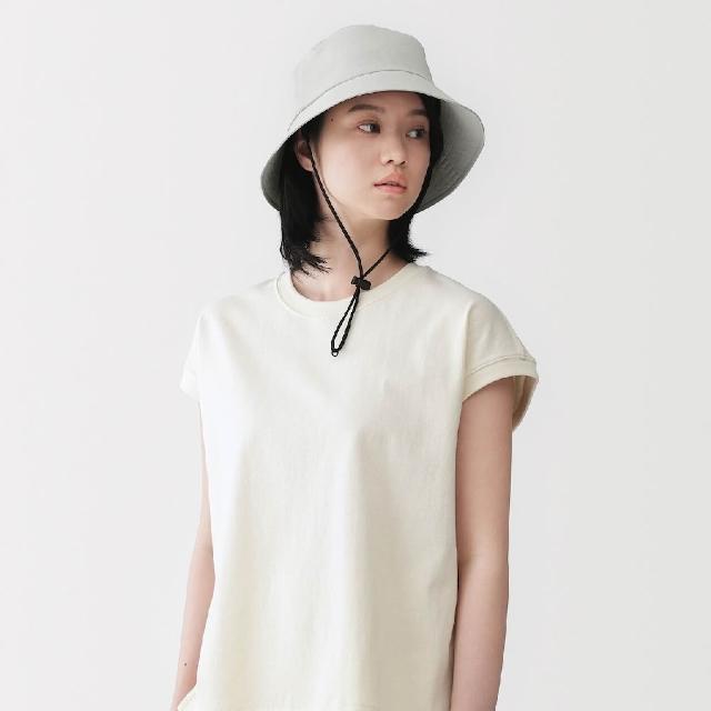 【MUJI 無印良品】透氣可捲收平頂有簷帽(深灰/黑色/米黃)