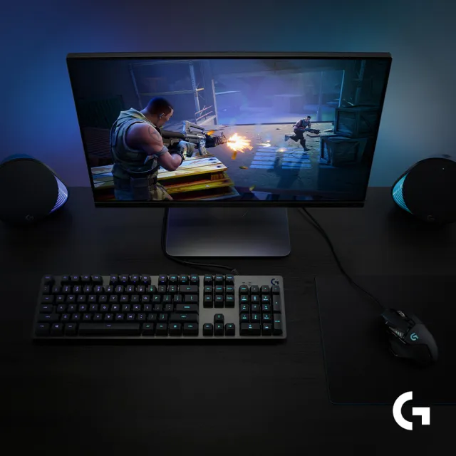 【Logitech G】G512 RGB機械式電競有線鍵盤(觸感軸/茶軸)