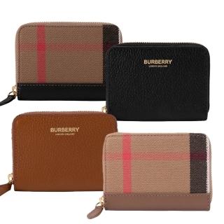【BURBERRY 巴寶莉】ㄇ字型拉鏈卡片零錢包(多款任選)