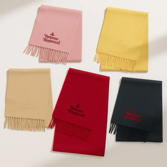【Vivienne Westwood】經典土星LOGO羊毛流蘇圍巾/毛帽 (多款任選)