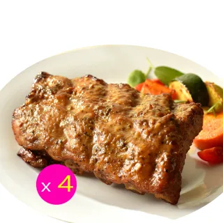 【卜蜂】香烤入味 歐式香烤肋排 超值4盒組(260g/盒_團購美食.居家料理.節慶必備)