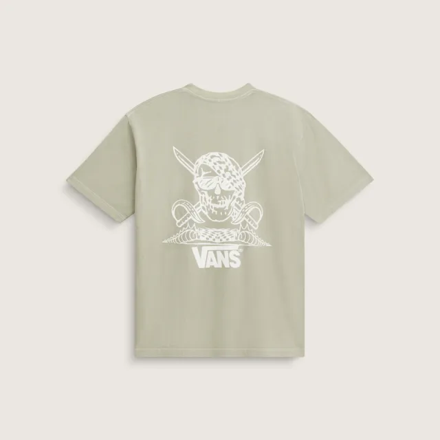 【VANS】官方旗艦 Sano 灰綠色短袖T恤
