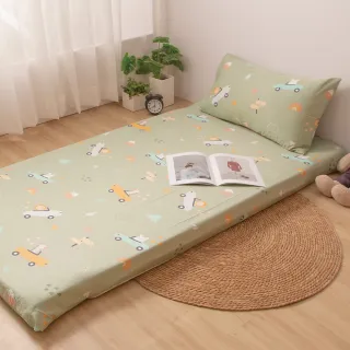 【R.Q.POLO】簡式枕套床包組 單人床墊換洗布套(單人)