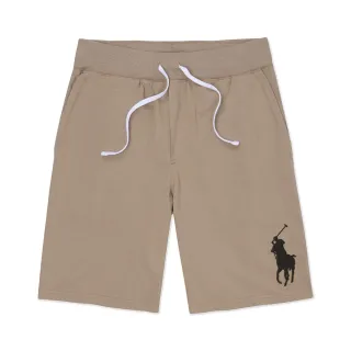 【RALPH LAUREN】RL POLO 經典刺繡大馬棉短褲-卡其色(透氣網布/平輸品/)
