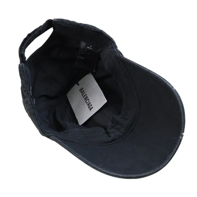 【Balenciaga 巴黎世家】RuPaul聯名款電繡LOGO個性鴨舌帽棒球帽(黑)