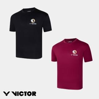 【VICTOR 勝利體育】針織T恤 中性款(T-2604 C/J 黑/魔藥紫)