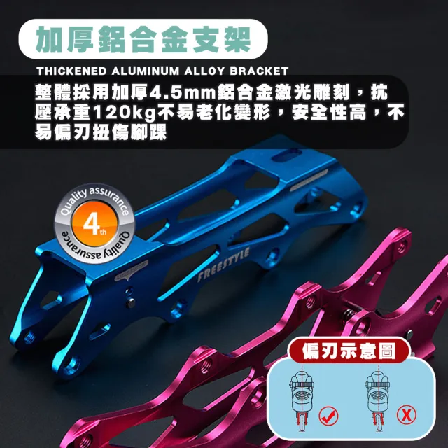【TAS 極限運動】檢驗合格 可調式 鋁合金直排輪(教練推薦 高強度鋁合金支架 平地花式溜冰鞋)
