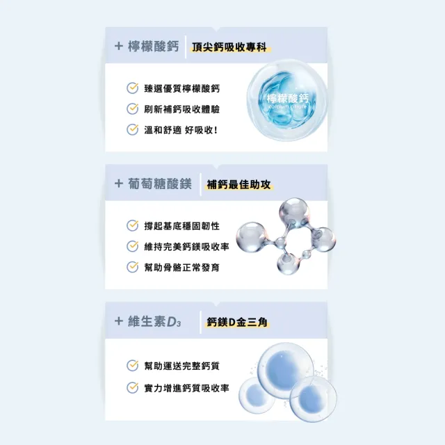 【Wedar 薇達】檸檬酸鈣 6盒組(150顆/盒.高利用率.葡萄糖酸鎂.維生素D)