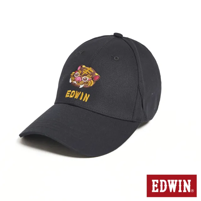 【EDWIN】配件 白沙屯墨鏡插口棒球帽(黑色)