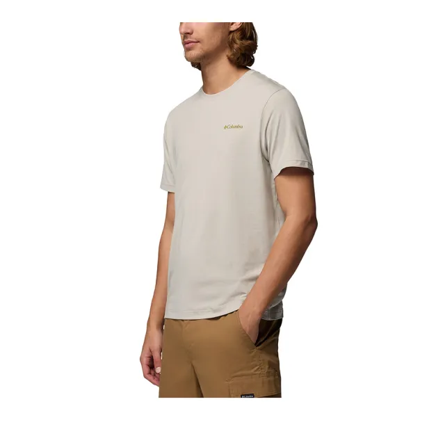 【Columbia 哥倫比亞】男款-防曬UPF50快排短袖上衣-Parsons Point™-淺卡其(UAE26450HI/KS)