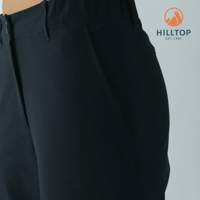 【Hilltop 山頂鳥】吸濕快乾彈性兩截褲(可調式褲管) 女款 黑|PS08XF20ECA0