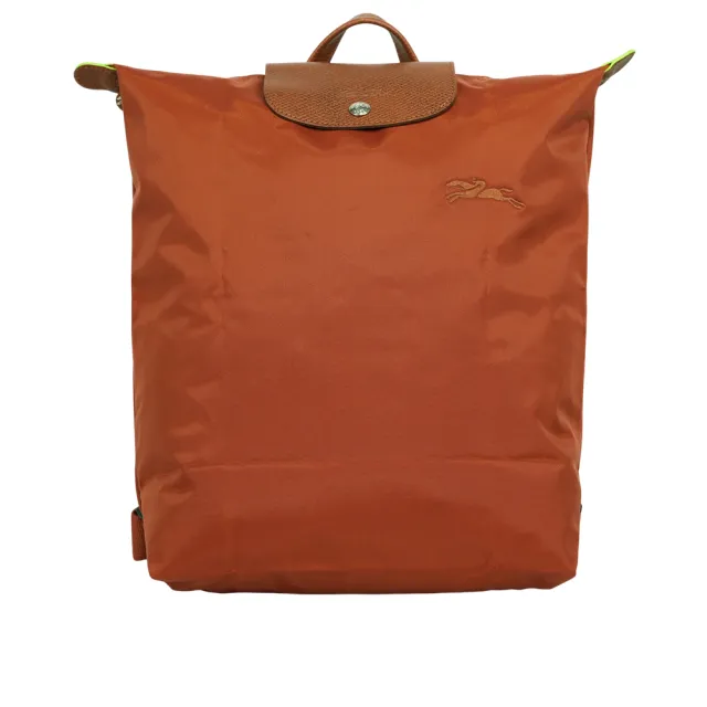 【LONGCHAMP】Le Pliage M 再生帆布中型折疊後背包(栗子色)
