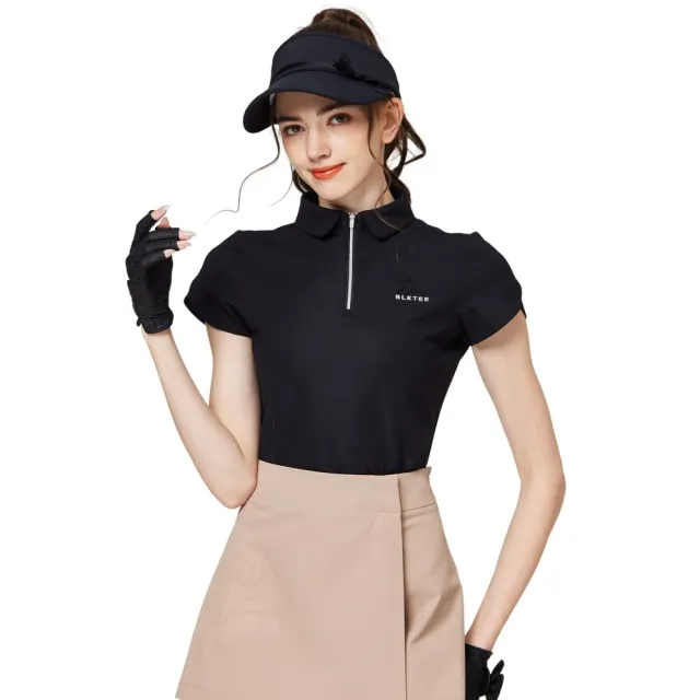 【BLKTEE GOLF】立體繡花翻領女短袖上衣 (高爾夫短袖上衣 golf球衫)