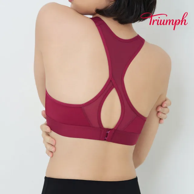 【Triumph 黛安芬】Athleisure 城市律動系列 高效支撐運動內衣(甜酒紅)