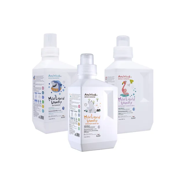 moPro會員【Hallmark】Hokki腸病毒/新冠病毒洗衣精1000ml 三入組(抗菌 抗病毒 低敏 無漂白劑螢光劑塑化劑)