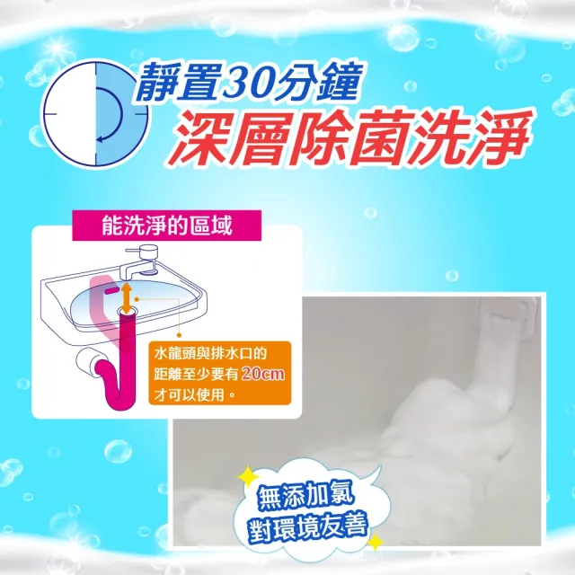 【興家安速】排水管去汙消臭泡泡清潔劑 200ml 三件組 (6-9回分)