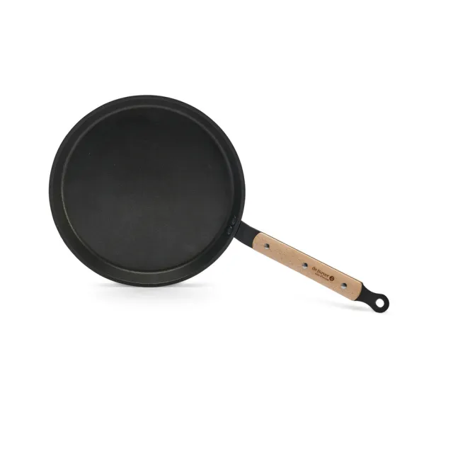 【de Buyer 畢耶】CHOC原木柄系列 法式可麗餅鍋26cm/不沾鍋-適用IH爐