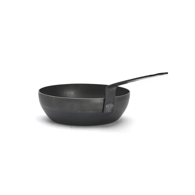 【de Buyer 畢耶】『輕礦藍鐵系列』單柄深煎炒鍋24cm/鐵鍋