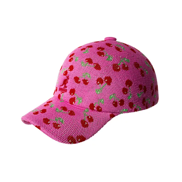 【KANGOL】TROPIC SPACECAP 櫻桃棒球帽(桃紅色)