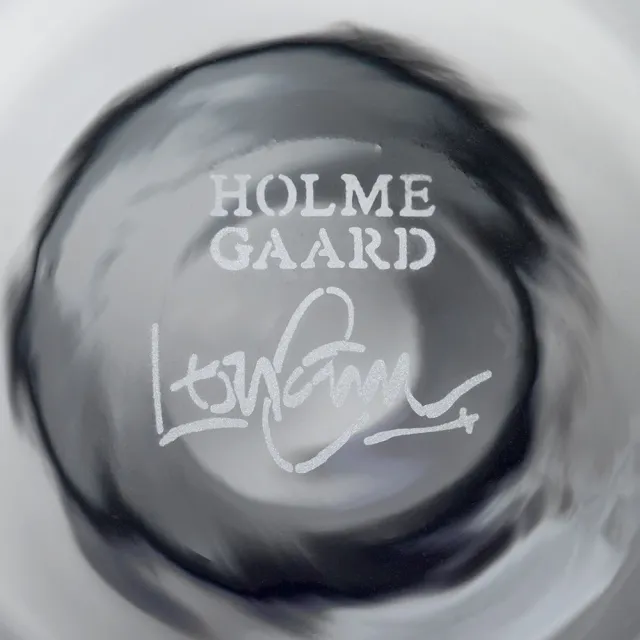【北歐櫥窗】Holmegaard Flora 玻璃花瓶（煙燻、短頸、高 12 cm）
