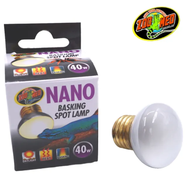 【Zoo Med】圓頂燈罩 可吊掛式+40W取暖燈泡 NANO/迷你燈泡桶深燈具/兩棲爬蟲保暖(ZOO MED FL35+SL40W)