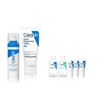 【CeraVe 適樂膚】臉部潤澤雙入組★全效水光B5玻尿酸修護精華 30ml+全效超級修護乳 52ml_D