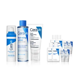 【CeraVe 適樂膚】臉部保濕全配組★全效水光B5玻尿酸修護精華+全效極潤修護精華水+全效超級修護乳_D