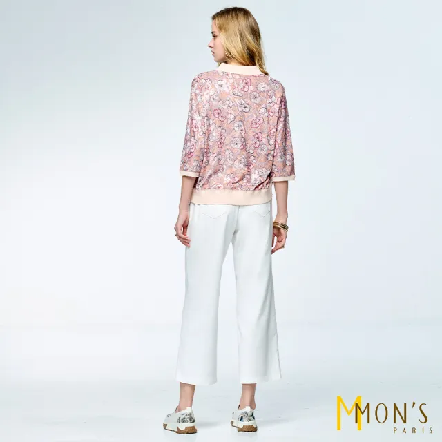 【MON’S】都會排釦舒適棉九分褲(直)