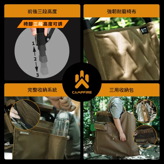 【CAMPFIRE】戰壘折疊露營椅(折疊椅 摺疊椅 露營椅 椅 椅子 露營椅子 露營 逐露天下)
