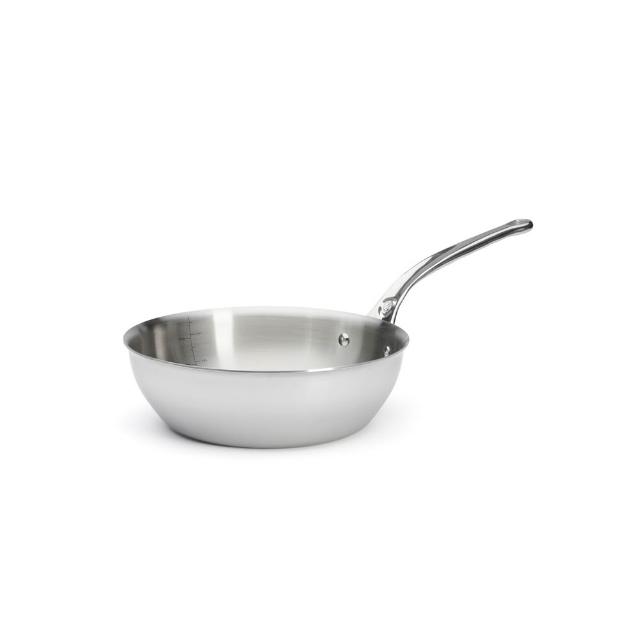 【de Buyer 畢耶】Affinity系列 多層複合不鏽鋼深煎炒鍋24cm-IH爐可用鍋