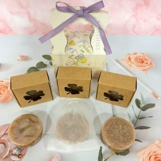 【A-ONE 匯旺】肥皂3入禮盒 何首鳥洗髮皂3盒+起泡網1個+提袋 婚禮小物花盒 企業禮贈品 交換禮物