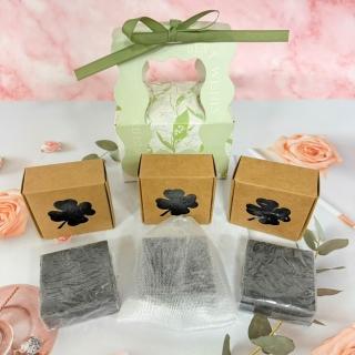 【A-ONE 匯旺】香氛皂3入禮盒 竹炭手工皂3盒+起泡網1個+提袋 婚禮小物 二次進場禮 手工皂禮盒