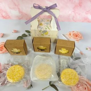【A-ONE 匯旺】精油皂3入禮盒 生薑洗髮皂3盒+起泡網1個+提袋 交換禮物 手工皂禮盒 公司送禮