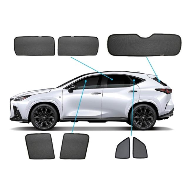 【KT BIKER】NX 22-26 全車遮陽簾組(遮陽簾 磁吸式 NX遮陽簾 隔熱 LEXUS 車用遮陽簾)