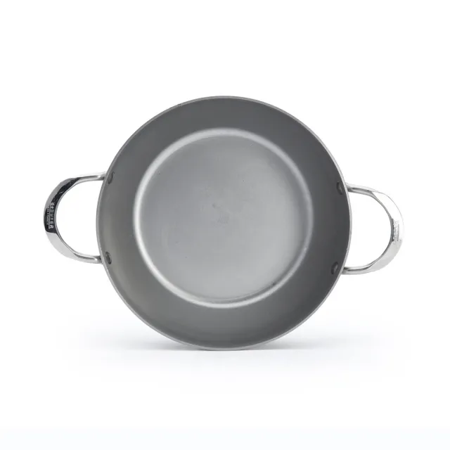 【de Buyer 畢耶】原礦蜂蠟鐵鍋 雙握耳深煎炒鍋32cm-適用IH爐(適用烤箱)