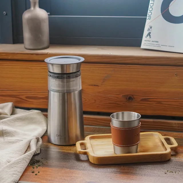 【Driver】鋼丹泡茶壺個人隨身組(泡茶壺 茶具 茶器 茶杯 不鏽鋼茶壺 不鏽鋼杯 茶壺茶杯組 送禮推薦)
