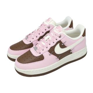 【NIKE 耐吉】休閒鞋 Wmns Air Force 1 07 LX 女鞋 粉紅 咖啡 AF1 草莓巧克力(IO7595-211)