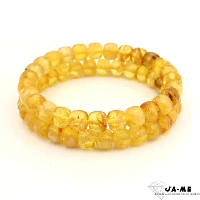 【JA-ME】天然琥珀 金珀雨花老型珠手珠8-9mm