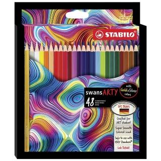【STABILO】德國 思筆樂 Swans ARTY 油性色鉛筆 紙盒 48色組/盒 ST1520/48
