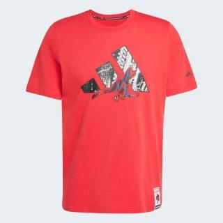 【adidas 愛迪達】M Spiderman T-s 男 T恤 休閒短袖 紅 亞版 純棉 蜘蛛人(KC3117)