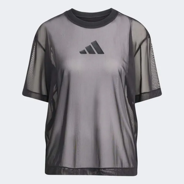 【adidas 愛迪達】W All Szn Sh T 女 T恤 運動上衣 休閒短袖 黑 亞版 外罩 單穿(JM3737)