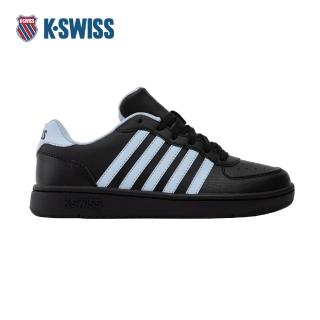 【K-SWISS】經典運動鞋 COURT CALI 女鞋 黑天空藍色 94777-062-M