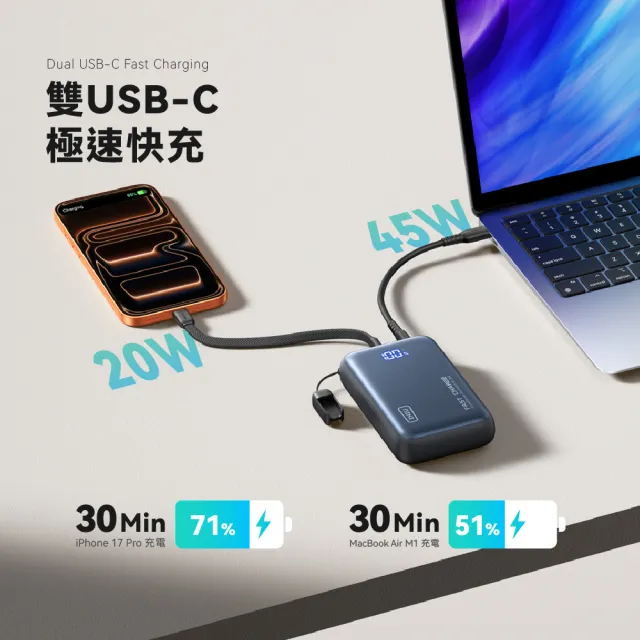 【INIU】Leopard 快充65W行動電源 P62-P1
