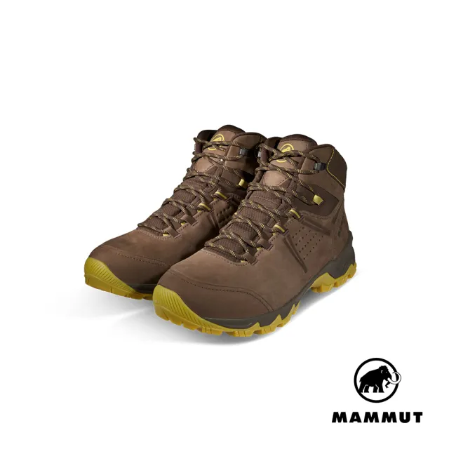 【Mammut 長毛象】Mercury IV Mid GTX Men 中筒皮革登山鞋 沼地棕/琥珀綠 男款 #3030-04711