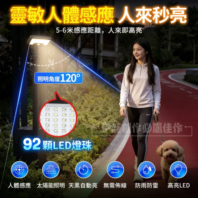 【IDREES 伊德萊斯】LED高亮可夾太陽能感應燈 多功能戶外照明燈 造景燈 庭園燈 露營燈