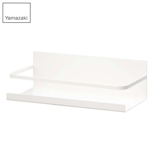 【YAMAZAKI】Plate磁吸式瓶罐置物架-白(廚房收納)