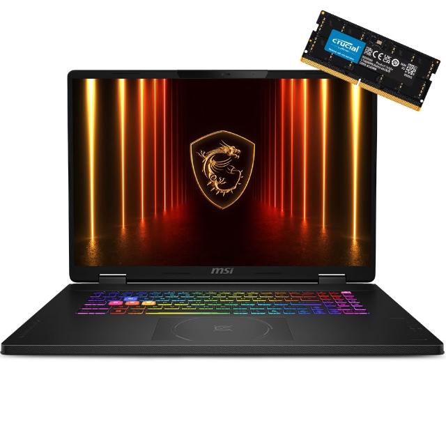 升級32G★【MSI 微星】18吋Ultra9-275HX RTX5060電競筆電(Crosshair 18 HX/16G/1T SSD/W11/A2XWFKG-058TW)